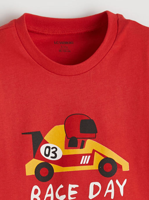 Bask?l? Erkek ?ocuk Penye Ti??rt