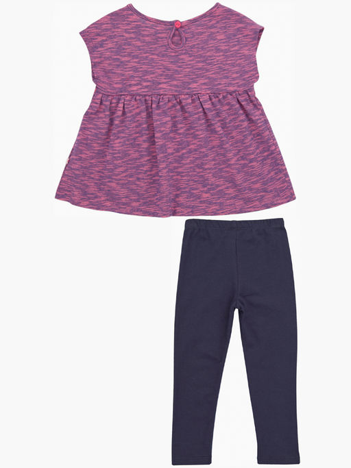 Комплект для девочки детский сад с лосинами UD 0831 лиловый - Mini maxi фото 8