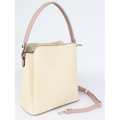 Сумка женская искусственная кожа ADEL-223, 3отд, плеч/рем. беж/роза 259323