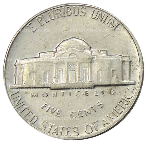 Монета 5 центов 1970 года D США