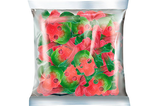KrutFrut, мармелад жевательный в форме черепов и костей (упаковка 0,5 кг)