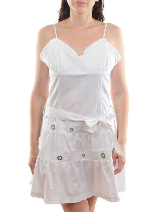 XA-68022 WHITE Сарафан женский (97% хлопок, 3% эластан)