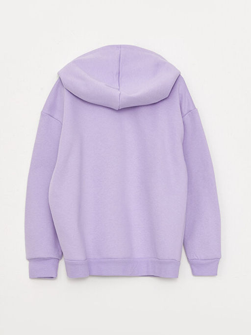 Kap??onlu Bask?l? Uzun Kollu K?z ?ocuk Sweatshirt - Waikiki фото 2