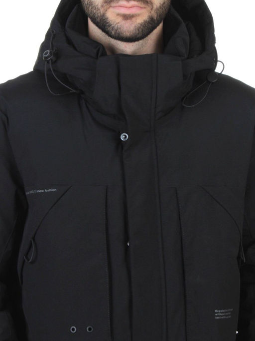 6963 BLACK Куртка мужская зимняя (200 гр. био-пух)
