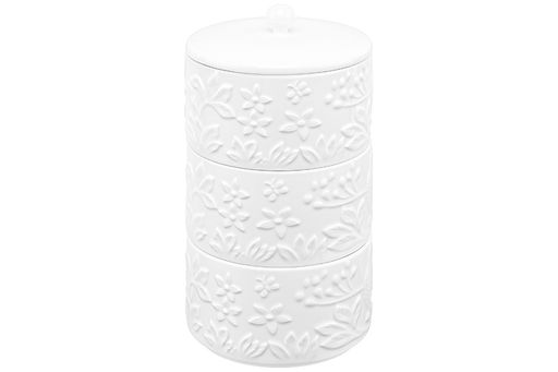 Банка д/хранения 3-х секционная 400 мл 11,5*11,5*20 см Птички на ветке + крышка - Elan gallery фото 8