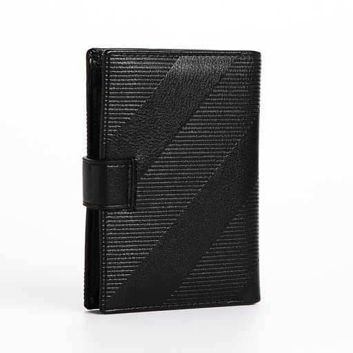 Портмоне мужское 3 в 1 на магните, для купюр, автодокументов и паспорта, цвет чёрный - Simaland фото 2