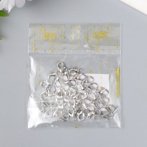 Цена за 40 шт. Карабин металлический, 1.2×0.6 см