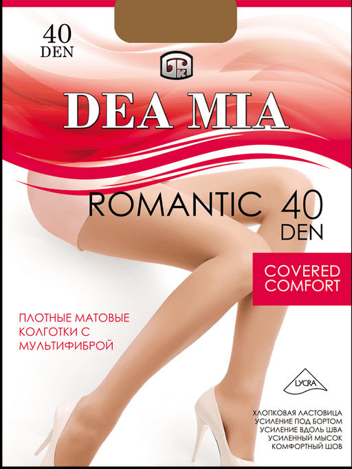 Колготки классические DEA MIA ROMANTIC 40 графит