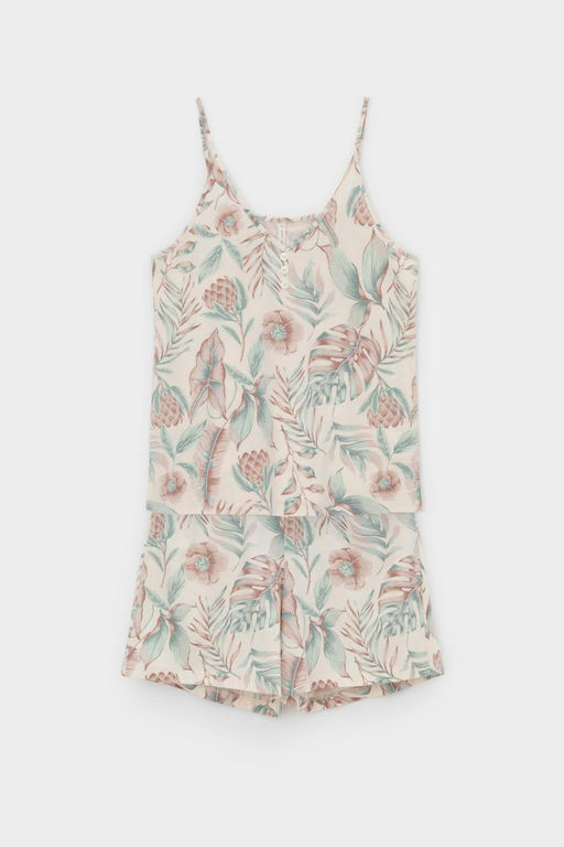 Е 20052/айвори,акварельные тропики пижама жен - Very neat фото 2