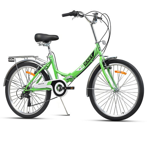 Велосипед 24" Rocket City Fold S 24, цвет зеленый, размер 16"
