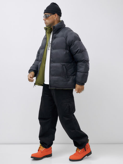 Куртка двухсторонняя мужская молодежная зимняя зеленого цвета 25308Z - Mtforce фото 15