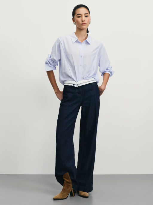 Джинсы wide leg с высокой посадкой / Zarina