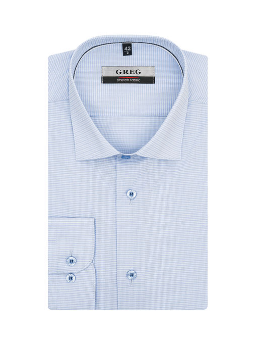 Сорочка мужская длинный рукав GREG 214/137/3453/Z/1p STRETCH  фото 3