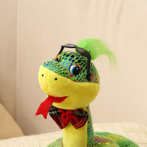 Мягкая игрушка Змея, в темных очках, 15 см, цвет зелёный - Simaland фото 3
