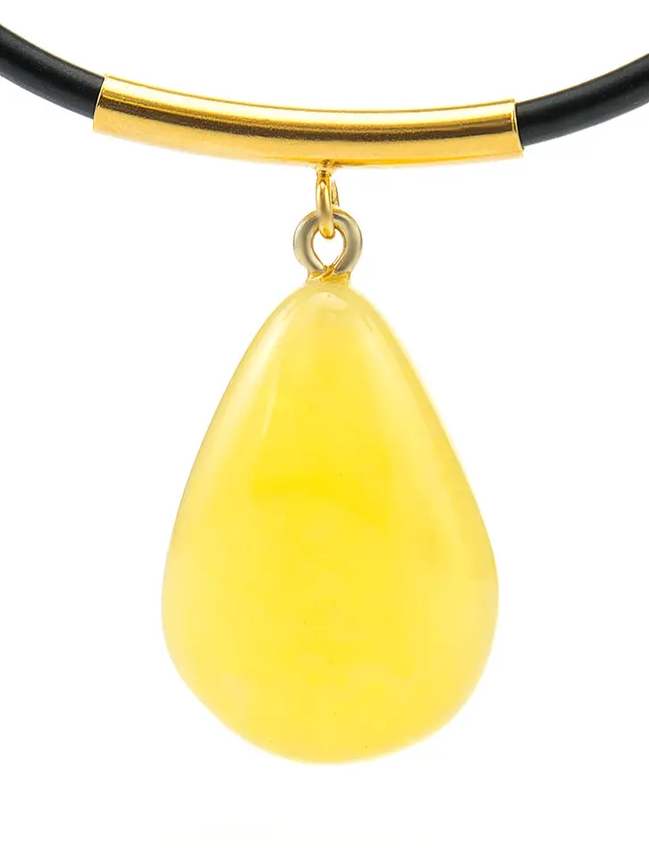 Эффектная подвеска из натурального балтийского янтаря медового цвета Эльза - Амберхолл фото 4