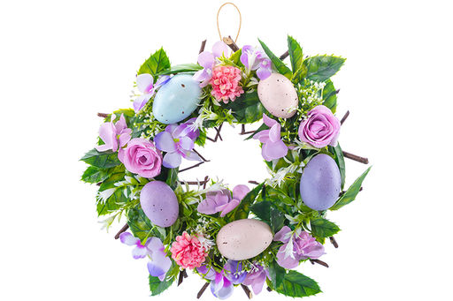 Пасхальное украшение венок 30*30*7,5 см "Нежность", круг