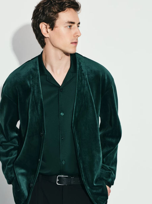 Бархатный кардиган relax fit / Zarina