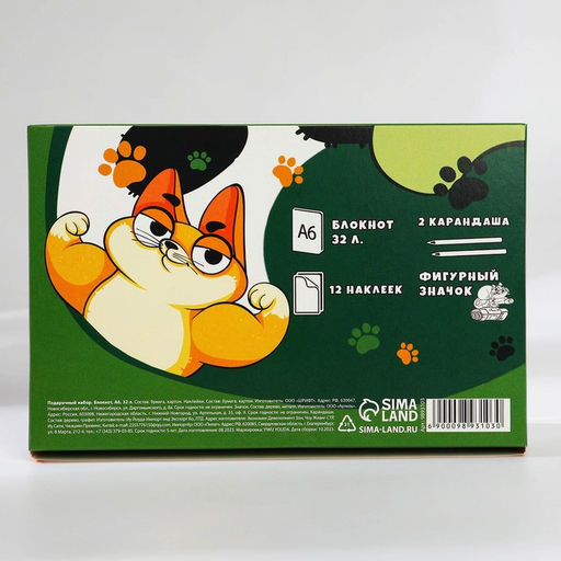 Подарочный набор 23 февраля блокнот А6, значок, наклейки и карандаши 2 шт. - Artfox фото 13