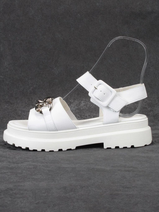 08-PEAG03-1 WHITE Босоножки женские (натуральная кожа)