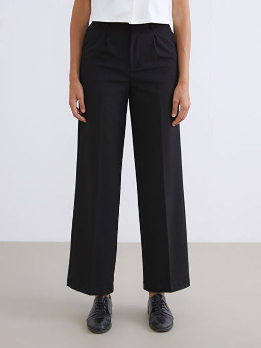 Loose Fit Kad?n Pileli Pantolon