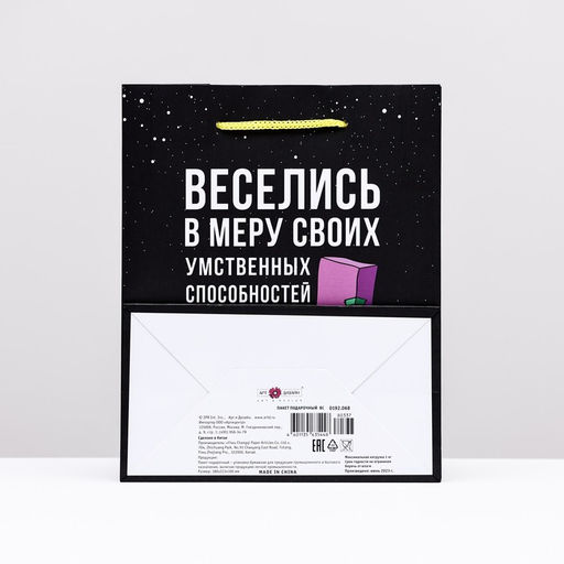 Пакет подарочный Веселись, 18 х 22,3 х 10 см - Simaland фото 2