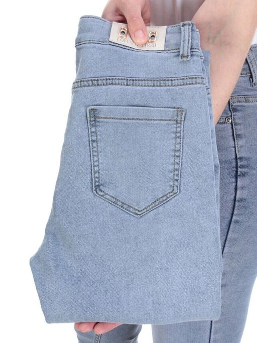 8029 BLUE Джинсы женские ADORNSKY (65% хлопок, 35% полиэстер)