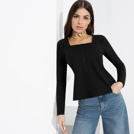 Блуза Аппетитные формы (магия черного, с поясом) - Charutti фото 3