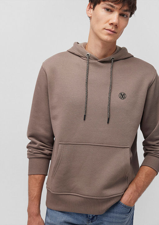 Mavi Logo Nak?sl? Kapusonlu Kahverengi Sweatshirt  фото 2