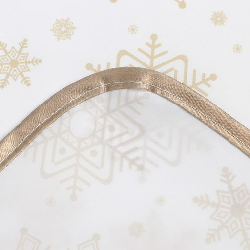 Кухонный набор Доляна. Снежинки: прихватка 17?17 см, варежка 26?16 см, фартук 70?80 см, золотой, 100% п/э