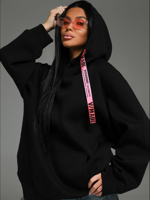 Камелия худи женское (черный собачка)