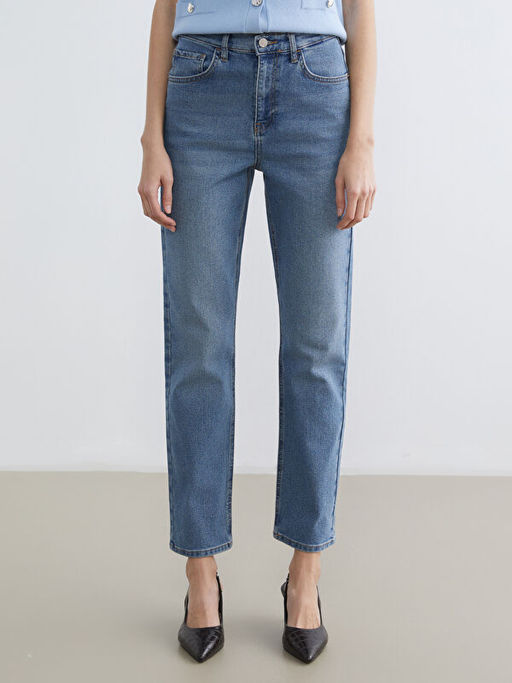 Mom Fit Kad?n Jean Pantolon