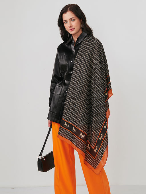 Большой, мягкий, тонкий и очень нежный двусторонний палантин - Tantino фото 4