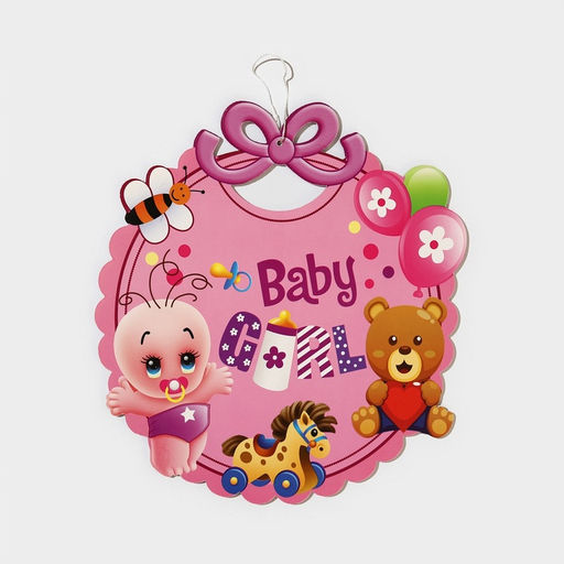 Украшение на гендер пати «Подвеска Baby Girl», 28.5×24.5 см, розовое