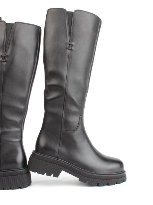 02-FK884-1M BLACK Сапоги зимние женские (натуральная кожа, байка, натуральный мех) - Фабричный китай фото 14