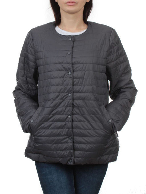 K-527 DK. GRAY Куртка демисезонная стеганая женская (70 гр. холлофайбер) - Fashion фото 3