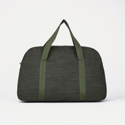 Сумка дорожная на молнии, наружный карман, длинный ремень, цвет хаки - Simaland фото 3