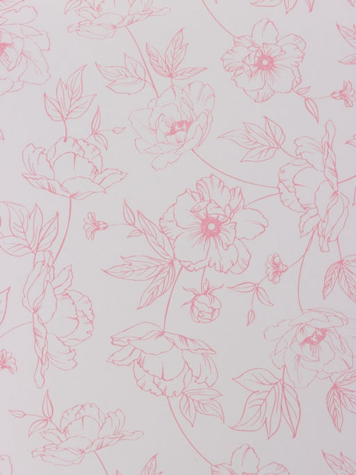 Цена за 20 шт. Плёнка флористическая для цветов, «Букет цветов», розовая, 57×57 см