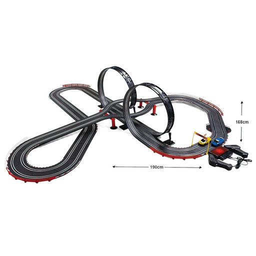 Уценка Автотрек Турбо кросс, с 2 машинами 1:43, работает от сети