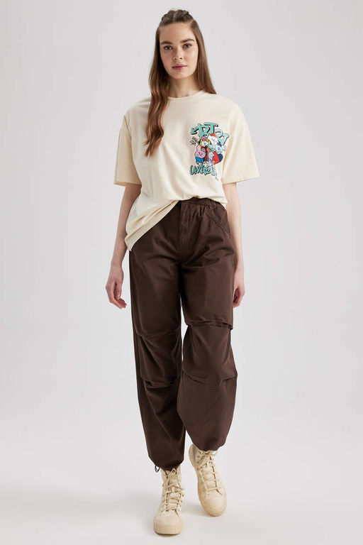 Брюки Cool Parachute Gabardine из 100 % хлопка - Defacto фото 4