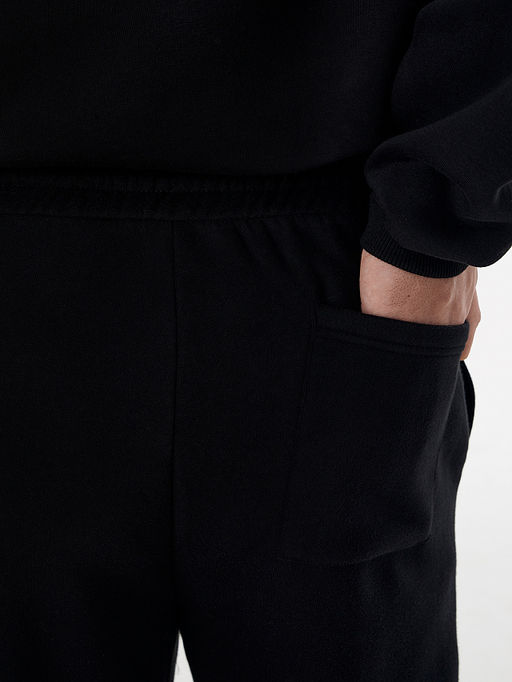 Теплые брюки мужские черные с начесом