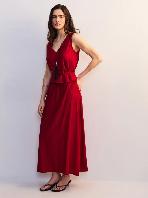 Блуза из вискозы с треугольным вырезом ZR2605012009-77 / Zarina