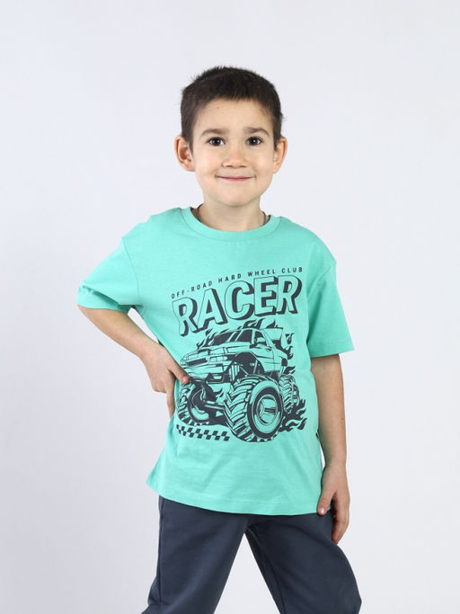 CRB wear / CSKB 64010-37-431 Футболка для мальчика,зеленый/Ex.Cherubino