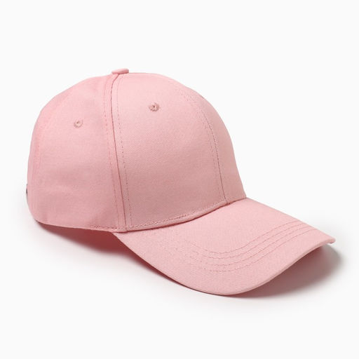 Кепка однотонная MINAKU, нежно-розовая, размер 58, хлопок 100%