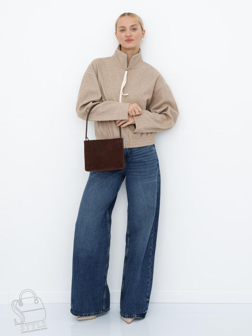 Сумка женская кожаная 990169-1NN coffee Natale Navetta  в Новосибирске