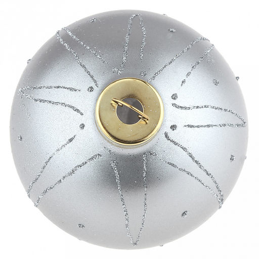 Елочная игрушка шар стеклянная д8см, серебро, ручная художественная роспись, подарочная упаковка (Россия) - Домашняя мода фото 5