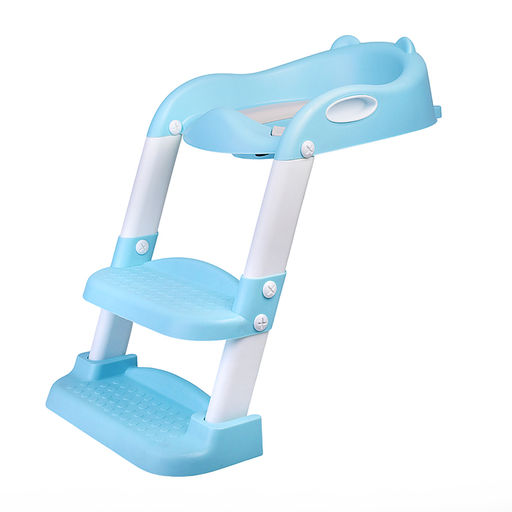 Детская накладка на унитаз со ступенькой (голубой)