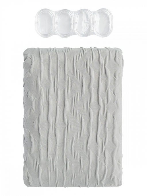 Шторка для ванной 200x200 светло-серый полиэстер - Denastia фото 3