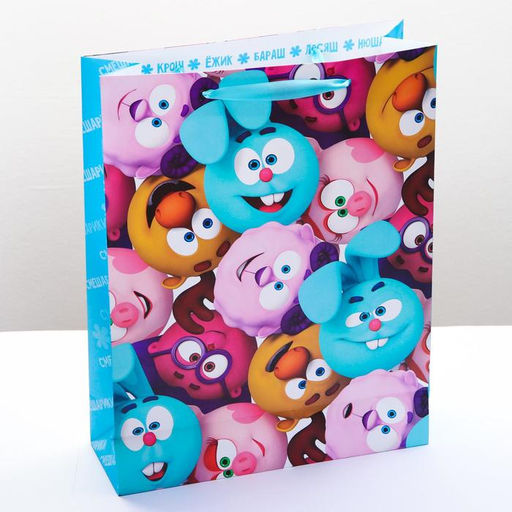 Пакет подарочный, 31×40×11.5 см, упаковка, Смешарики