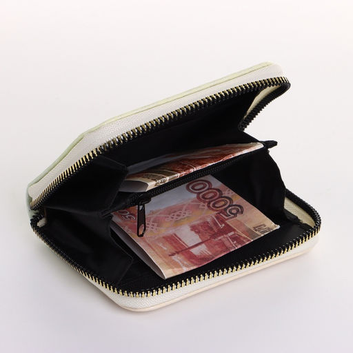 Кошелёк женский на молнии 11?2.5?9 см, с цветочным принтом, розовый