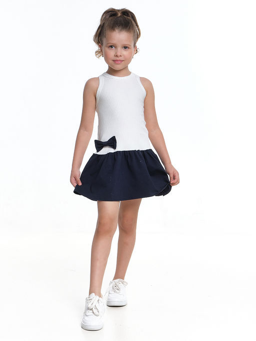 Платье комбинированное 22-7184 серый/синий - Mini maxi фото 8